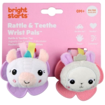 Bright Starts Rattle & Teethe Wrist Pals Toy Unicorn & Llama Rattle & Teether Toy              
